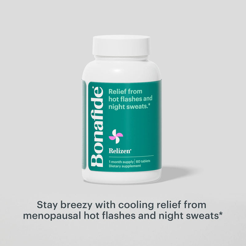Bonafide Relizen – Powerful, Hormone-Free Relief from Hot Flashes and Night Sweats During Menopause* – 1 Month Supply (60 Tablets) 60 Count (Pack of 1) - NewNest Australia