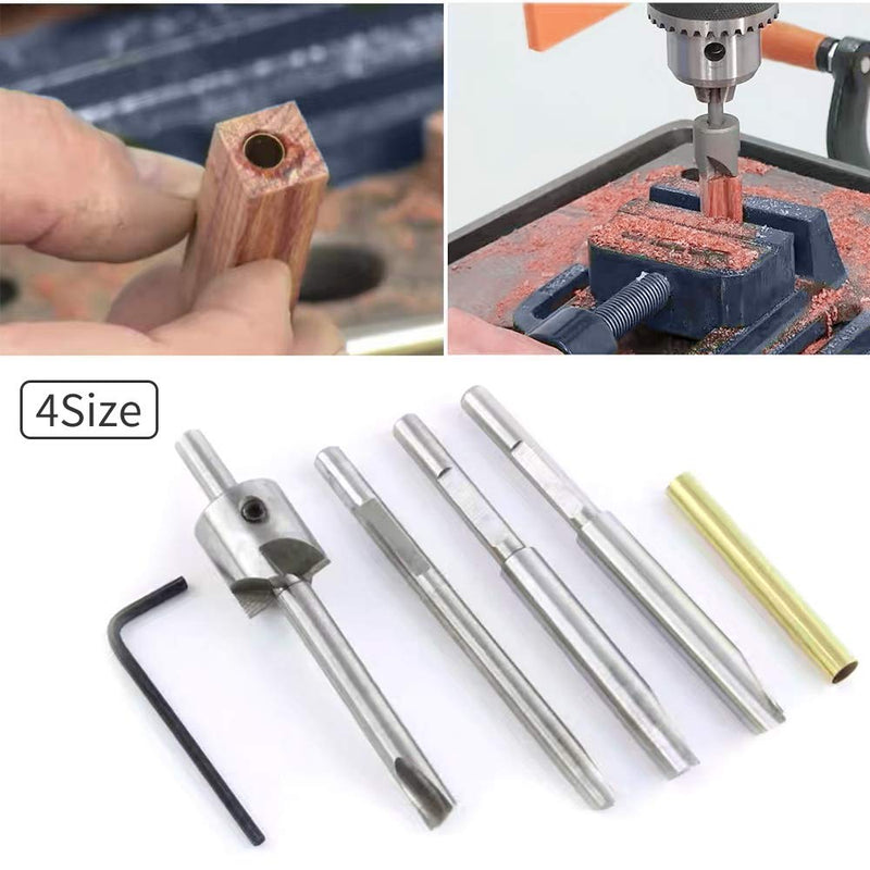 Pen Mill Set, 7 PC Pen Barrel Trimming System with 3/4 inch Cutting Head, 7mm, 8mm, 3/8 inch, 10mm Pilot Cutter Shafts, 0 Size Adaptor Sleeve and Hex Key Wrench, Pen Barrel Mill Trimmer Set by Tackpro - NewNest Australia