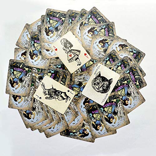 Rodaruus Alice in Wonderland Playing Cards, Full 54 Poker-Size Card Deck Light Beige - NewNest Australia
