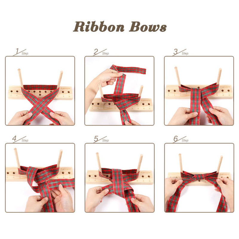Karsspor Bow Maker Bow Making Tool for Ribbon, Wooden Wreath Bow Maker for Making Gift Bows, Wrist Corsages, Party Decorations, Hair Bows, Holiday Wreaths(with Instructions) - NewNest Australia