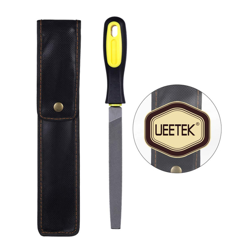 UEETEK 6-inch Hardened Steel File Flat Metal File Sharpening Tools with Comfortable Hand Grip Handles - NewNest Australia