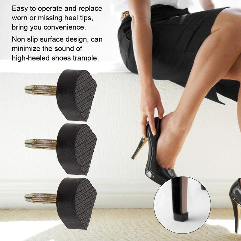 24 Pieces High Heel Taps, High Heel Replacement Tips, Non-Slip Shoes Repair Heel Dowel Protection, Tips Shoe Accessories For Women'S Shoes, High Heels, Pumps, Heel Tips. - NewNest Australia