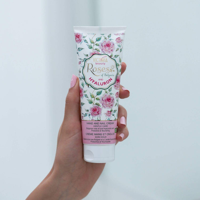 Gentle Hand and Nail Moisturising Cream with Essential Bulgarian Rose Oil and Hyaluronic Acid for Dry, Irritated, or Itchy Skin 100 ml - Smooth and Silky Softness! - NewNest Australia