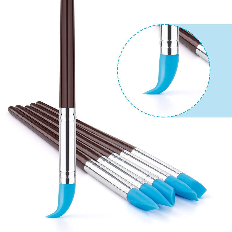 Clatoon 10Pcs Silicone Clay Sculpting Tool, Modeling Dotting Tool & Pottery Craft use for DIY Handicraft, Sculpture Pottery, Nail Art - NewNest Australia