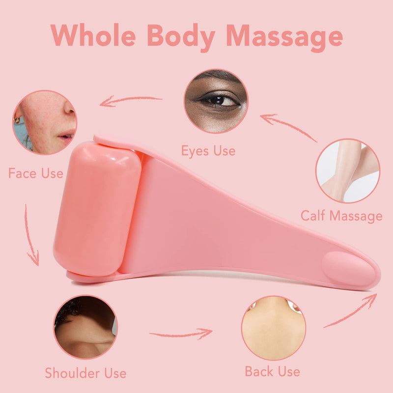 huefull Ice Roller for Face with 2 Rollers and Gua Sha Facial Tools, Face Roller for Reducing Puffiness, Redness & Migraine Relief - NewNest Australia