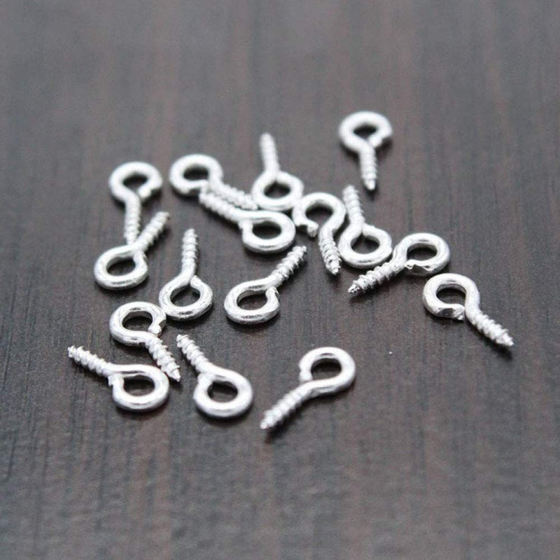 400Pcs Small Screw Eye Pins Hooks Mini Screw Eye Pin Peg Eye Screws for Jewelry Making and DIY Arts & Crafts Projects, 8 x 4mm (Silver and Gold) - NewNest Australia