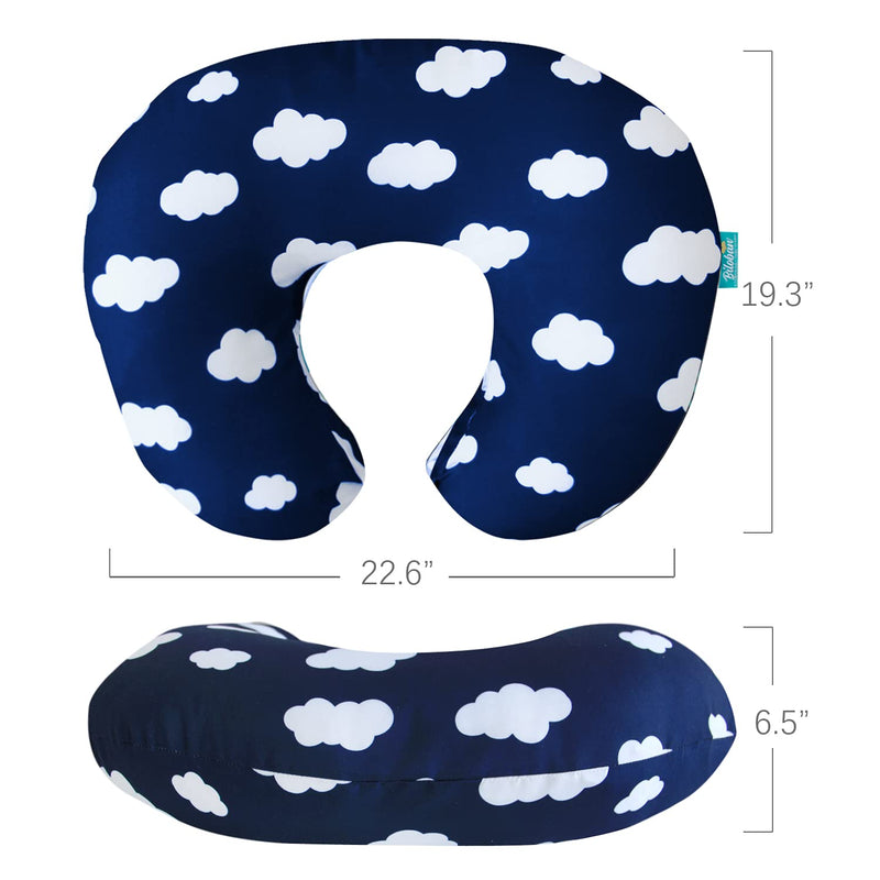 Nursing Pillow Cover for Boppy Pillow 2 Pack Safely with Zipper Cover Ultra Soft & Breathable Breastfeeding/Positioner Slipcover for Baby Boys/Girls Cloud & Arrow - NewNest Australia