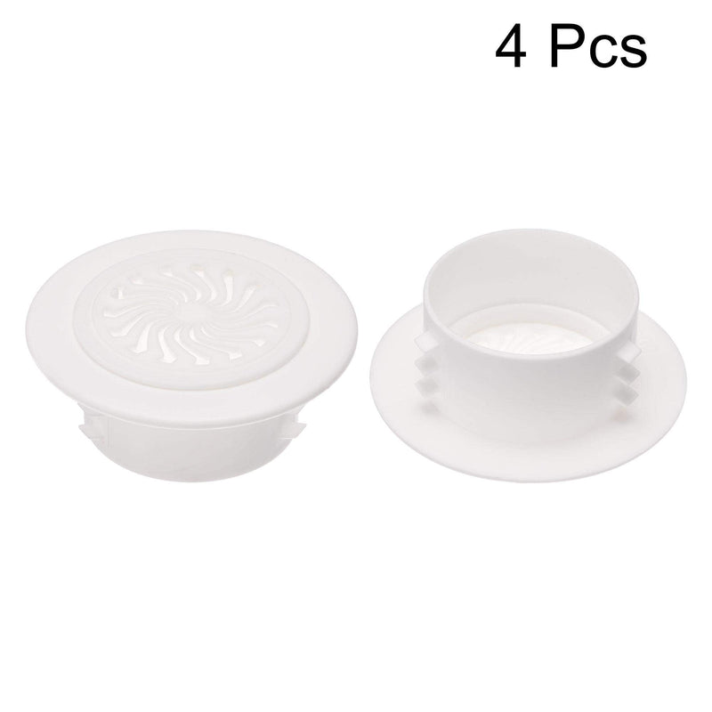 uxcell Round Vent Cover, ABS Plastic Adjustable Air Vent Cover White for 2.4" - 2.8" Diameter Hole 4pcs 2.4" - 2.8" - NewNest Australia