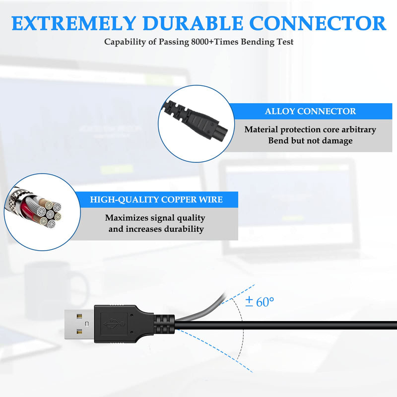 for Remington HC4250 Shaver USB Power Cord Cable, MULTIM 5V Beard Trimmer Charger, Compatible with Remington MB6850 MB4200 MB4130 XR1470 XR1450 XR1400 XR1430 XR1350 XR1330 PF7500 Power Supply - NewNest Australia