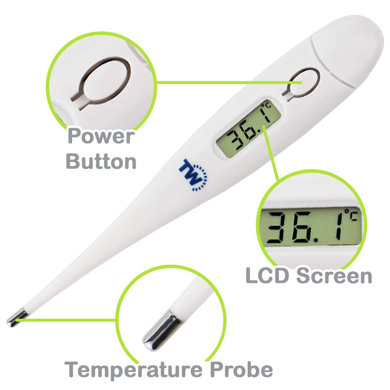Temperature Thermometer for Adults Kids and Children - Fast and Accurate Medical Thermometer - Easy to Use Body and Oral Thermometer with Fever Alarm Child Thermometer - NewNest Australia