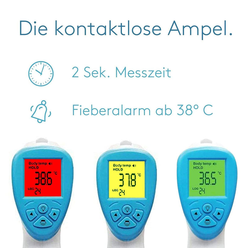 Leyf Digital Fever Thermometer - Forehead Thermometer For Adults, Children And Babies - Lcd Display Thermometer Contactless - Infrared Non-Contact - 3 Colors Screen Display - Fever Alarm - NewNest Australia