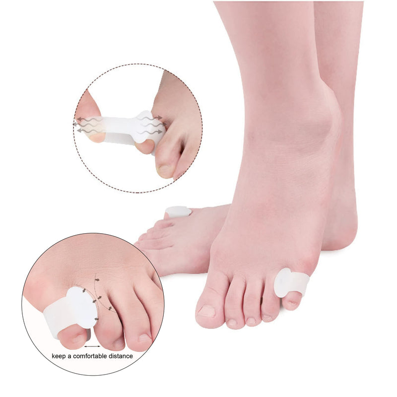 Toe spreader, pack of 6 gel toe stretchers, little toe, silicone toe separators for bunion and hammer toes, hallux valgus correction, relief pressure and pain, toe stretcher for overlapping toes - NewNest Australia