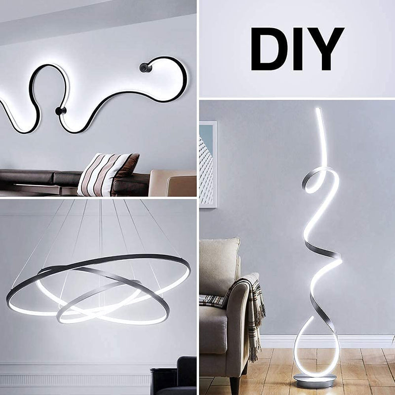 Onforu White LED Strip Lights, 16.4ft Dimmable LED Light Strip, 6000K Bright Daylight White Tape Light, 5M 12V Ribbon Light, 300 LEDs Flexible Vanity Mirror Light for Under Cabinet, Bedroom, Kitchen - NewNest Australia
