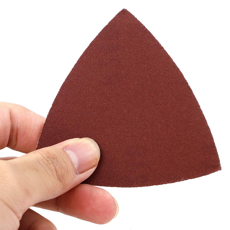 Coceca 100pcs Triangular Hook and Loop Multitool Sandpaper for Wood Sanding Fit 3-1/8 Inch Oscillating Multi Tool Sanding Pad - NewNest Australia