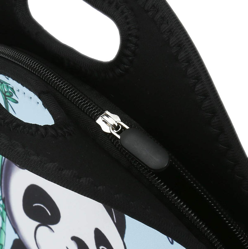 NewNest Australia - Insulated Neoprene Lunch Bag Removable Shoulder Strap Reusable Thermal Thick Lunch Tote Bags For Women,Teens,Girls,Adults-Lunch Boxes For Outdoors,Work,Office,Shopping (Panda eat Bamboo) Panda eat Bamboo 