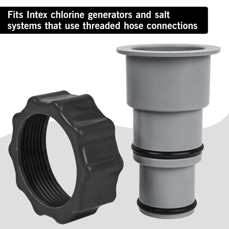 Replacement Hose Adapter A with Collar for Above Ground Swimming Pool, Converts 1.5" and 1.25" Hoses for Intex Pool Threaded Connection Pumps & Plunger Valve,Pool Accessories (4Pack) PN. 25007 - NewNest Australia