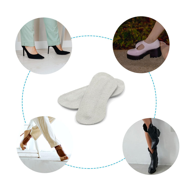 Tshaoun 8 Pairs Of Non-Slip Shoe Pads, Non-Slip Stickers, Heel Protection, Heel Pads, Leather Heel Holder, Self-Adhesive, Against Rubbing And Blisters, Heel Holder (Grey) - NewNest Australia