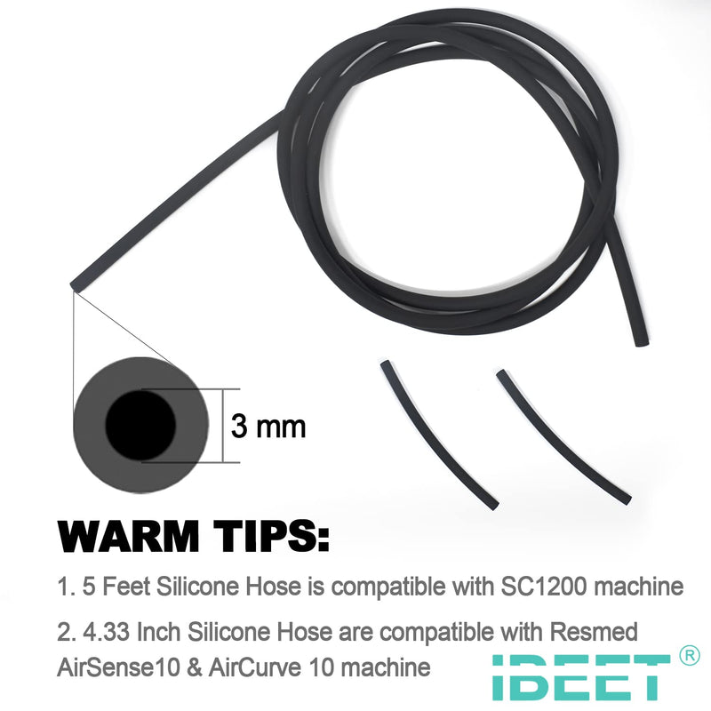 Silicone Tubing for SC1200(5 Foot ), Super Soft Long Silicone Tube Supplied by IBEET Compatible with SC1200 Machine, Short Silicone Hose for AirSense 10 and for AirCurve 10 Humidifier - NewNest Australia