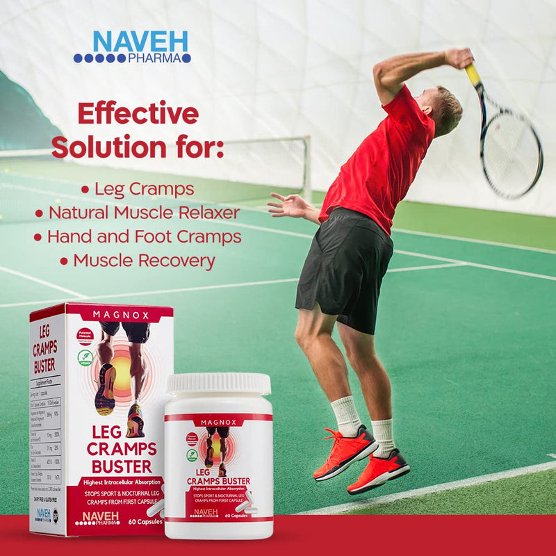 MAGNOX Leg Cramps Buster Magnesium Supplement for Muscle Cramps - Magnesium for Leg Cramps at Night, High Absorption for Restless Legs Syndrome and Muscle Pain with Vitamin E and B 3X Absorption - NewNest Australia