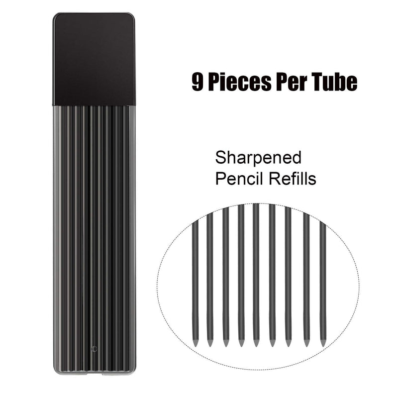 Jovitec 21 Pieces 2.0 mm Mechanical Pencil Set, 9 Pieces Automatic Pencils and 12 Cases Refills (Color and Black) for Draft Drawing, Writing, Crafting, Art Sketching - NewNest Australia