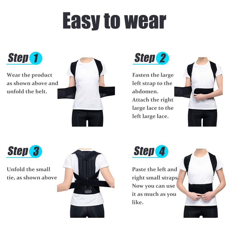 Back Support Belts Posture Corrector Back Brace Improves Posture and Provides for Lower and Upper Back Pain Men and Women (S) Small (Pack of 1) - NewNest Australia