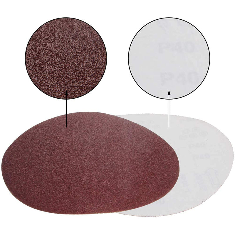 Auniwaig 9-Inch PSA Sanding Disc 40 Grit Aluminum Oxide Self Stick Adhesive Round Shape Sanding Paper NO-Hole for Random Orbital Sander and Belt Disc Sander 10PCS - NewNest Australia