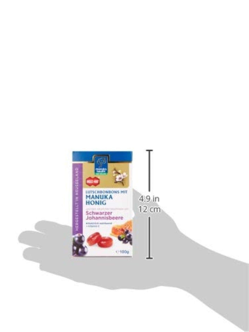 Manuka Health Honey Lollipops, Mixed Box with 4 Varieties, Blackcurrant, Propolis, Lemon, Ginger & Lemon (4 x 100g) - NewNest Australia