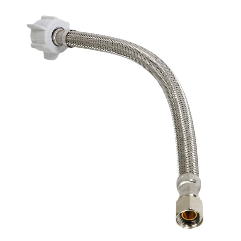 Highcraft CNCT27416-OM1 Hose Connects to Water, Braided Stainless Steel Supply Line, 3/8 Compression x 7/8 Female Balcock Nut Toilet Connector 16 Inch Single - NewNest Australia