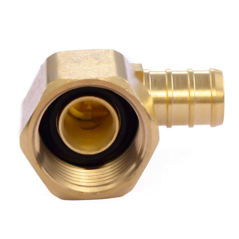 Litorange 2 PCS Lead Free Brass Construction 1/2" by 1/2-Inch Female Threaded PEX Pipe Barb FNPT Swivel Elbow Plumbing Connection Crimp Fittings - NewNest Australia