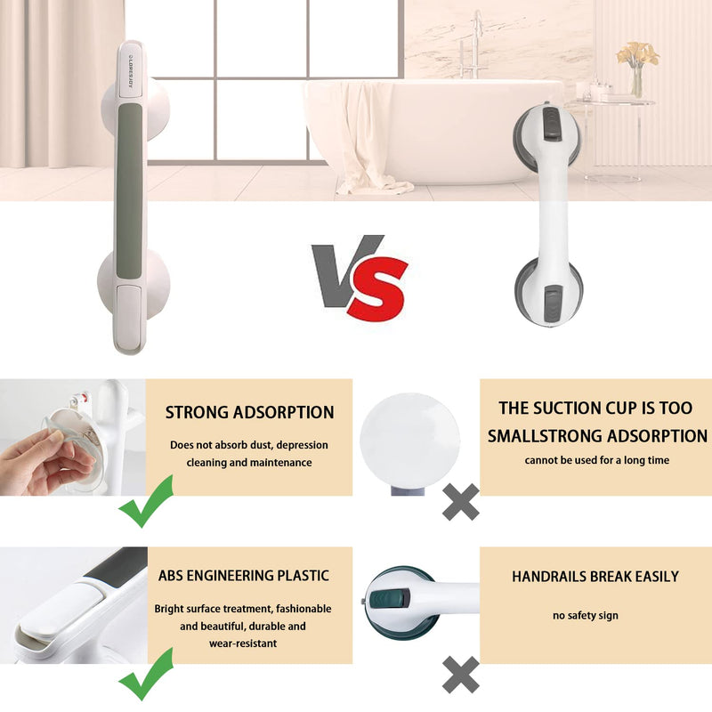 Suction Bathroom Grab Rails, Mobility Support Safety Handle, Grab Rails for Elderly, Suction Grab Rails for Bathroom with Suction Cup Fitting, Bath Grab Rail Suction Disability Aids 1pcs - NewNest Australia