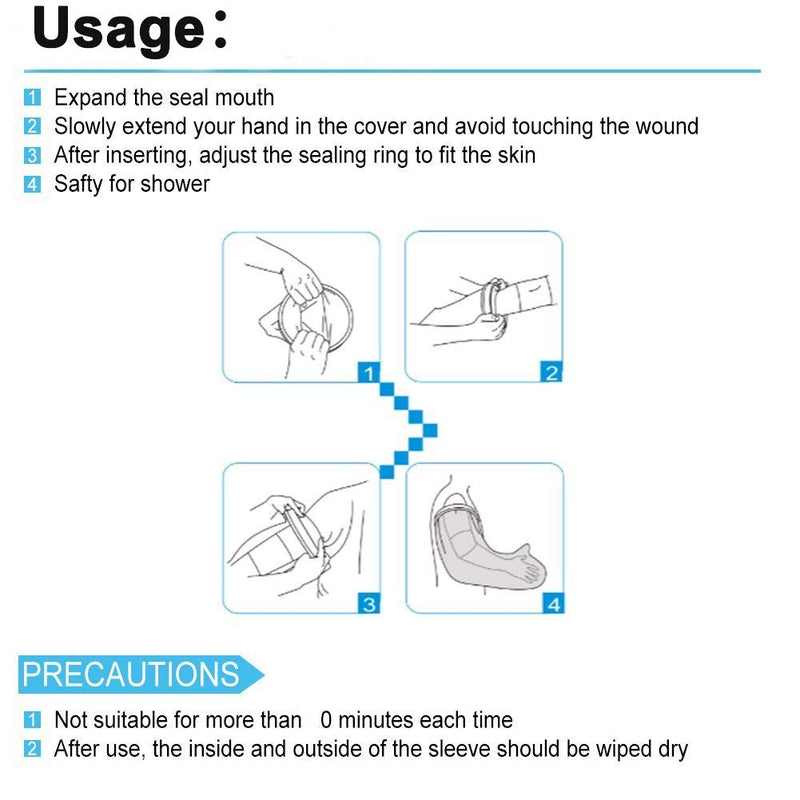 CE Approved PICC Line Arm Cover Waterproof Cast Protector for Bath Shower Injured Arm Covers Protector Wound Cover for Shower Adult Arm Elbow Sleeve Arm Waterproof Cover Cast and Dressing Protector - NewNest Australia