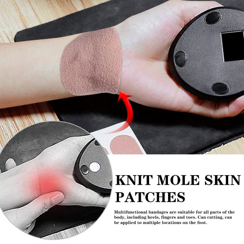 20 Pieces Oval Moleskin Pads Knit Mole Skin Patches Foot Care Tape for Chafing Blister Prevention Heel and Toe for Boots Hiking Reduce Friction Pain - NewNest Australia