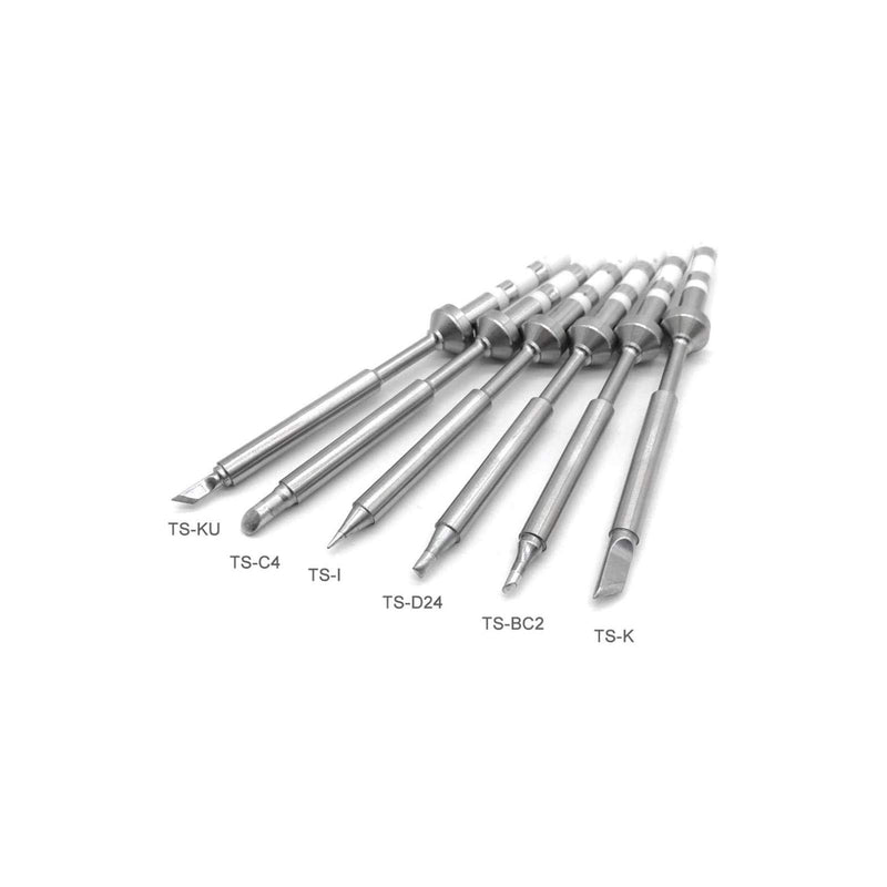 7Pcs/set Original Soldering Iron Tip Replacement for TS100, Portable Outdoor Soldering Iron Kit Mini Digital Soldering Iron Replacement silver - NewNest Australia