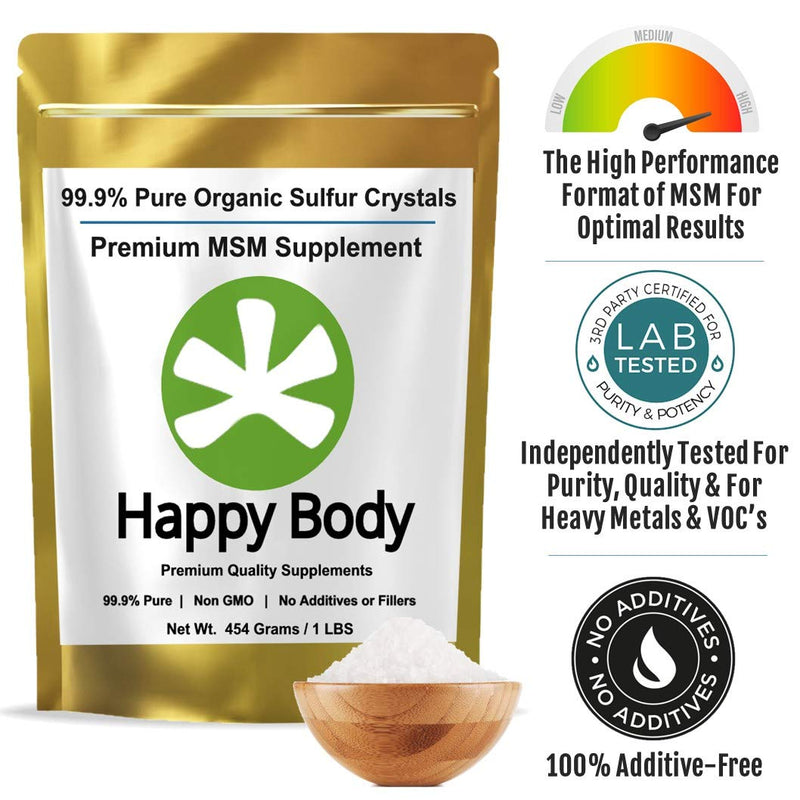 Organic Sulfur Crystals, 99.9% Pure MSM Crystals, Premium MSM Supplement - 1 LBS Pack 1 Pound (Pack of 1) - NewNest Australia