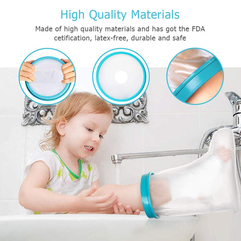 DOACT Kids Leg Cast Cover for Shower Bath, Waterproof Cast Protector for Foot, Keep Cast Bandage Dry, Watertight Cast Bag for Wound Foot Ankle Orthopedic Boot, Leg 31cm - NewNest Australia