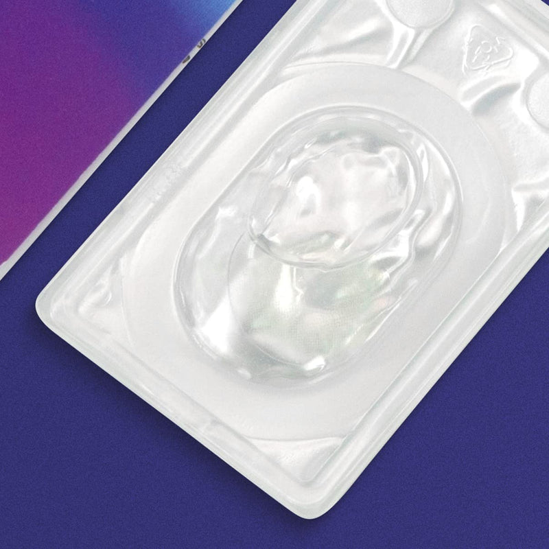 Glamlens Keira Blue + Container | Very Strong Opaque Natural Blue Contact Lenses Colored Monthly Contact Lenses Made Of Silicone Hydrogel | 1 Pair (2 Pieces) | Slide 14.20 | Without Strength - NewNest Australia