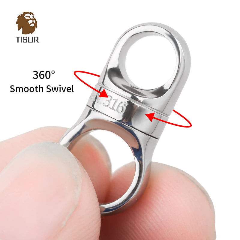 TISUR Swivel Key Rings for Keychains, 360°Rotatable Key Chain Rings for Keys, DIY Crafts Jewelry Making Connector Project Accessories (Polished-2 Pack) Polished-2 Pack - NewNest Australia