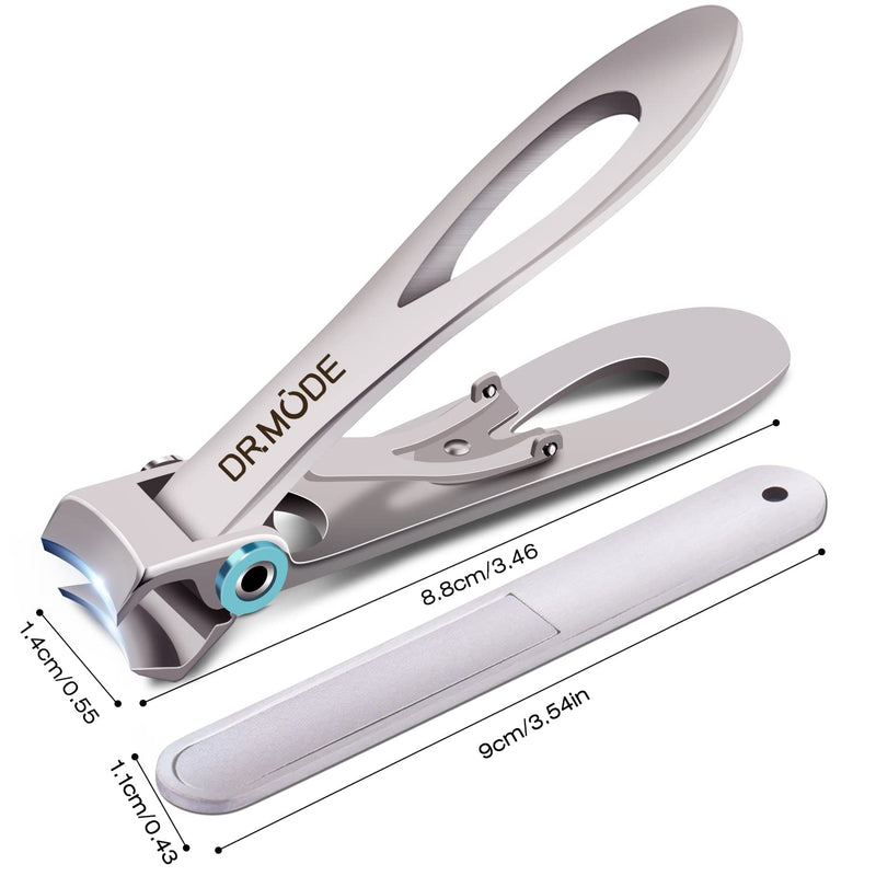 Nail Clippers, DRMODE Nail Clippers for Thick Nails with 15mm Wide Jaw Opening, Toenail Clippers Heavy Duty Professional Nail Cutter Large Strong Fingernail Clippers Sharp Curved Nail Trimmer for Men middle - NewNest Australia