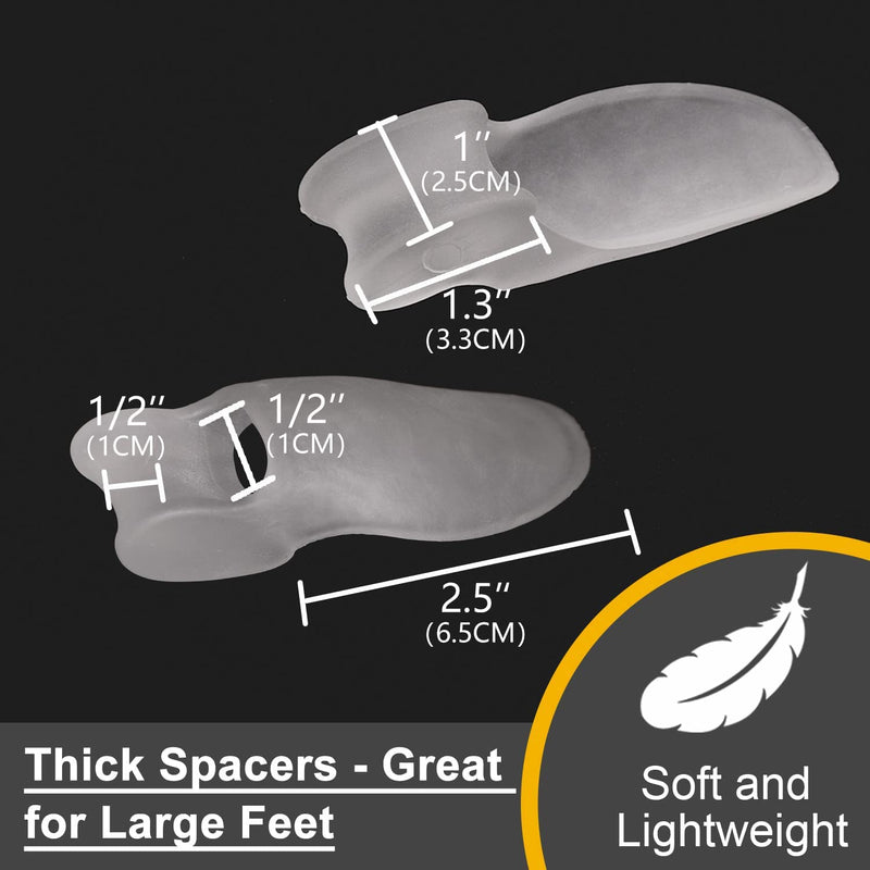 PrettSole 2 Pairs Bunion Cushion Pads (1/2’’Thickness), Bunion Protector with Spacer to Separate Big Toe, Bunion Relief Pads with Gel Shield to Relieve Bunion Pain, Treat Pain in Big Toe Joint - NewNest Australia