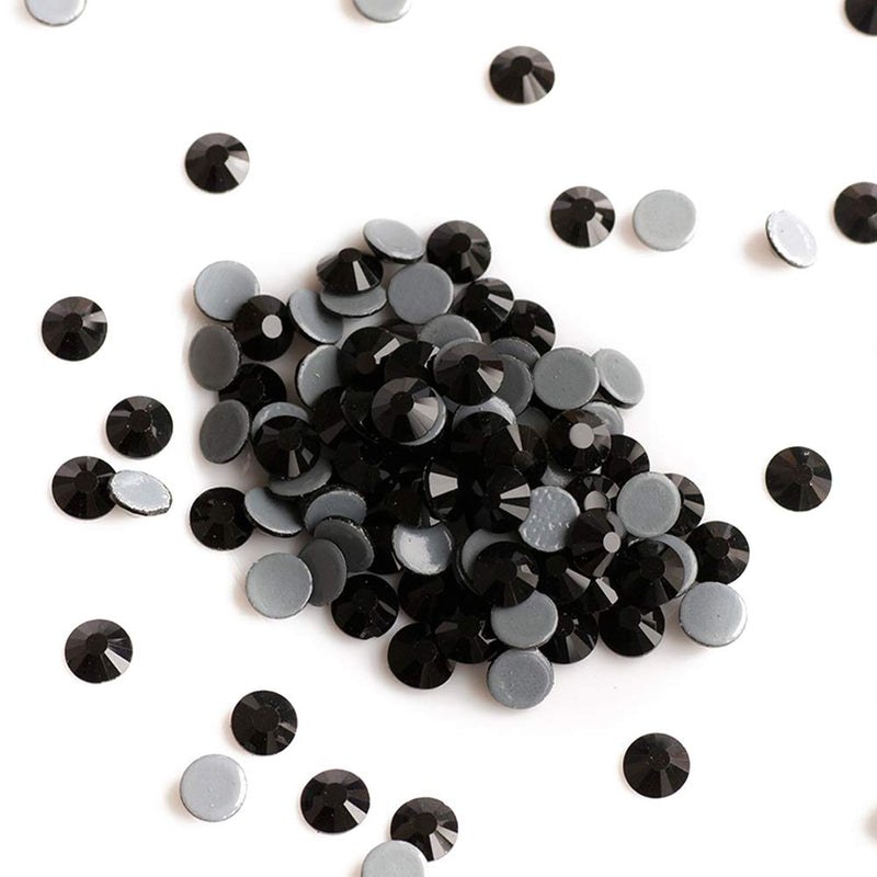 Dowarm Hotfix Crystal Rhinestones, Hot Fix Crystals for Crafts Clothes, Flatback Glass Crystal for Decoration, Round Gems (Jet Black, SS6 1440PCS) Jet Black - NewNest Australia