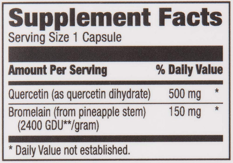 Amazon Brand - Revly Quercetin + Bromelain, 500 mg Quercetin with 150 mg Bromelain, 50 Capsules, Vegan - NewNest Australia