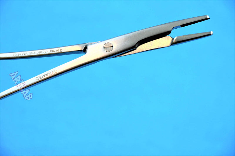 1 TC Olsen Hegar Needle Holder 6.5 Inch Needle Holder Hemostat Scissors Gold Handle Rings Cynamed German Stainless - NewNest Australia