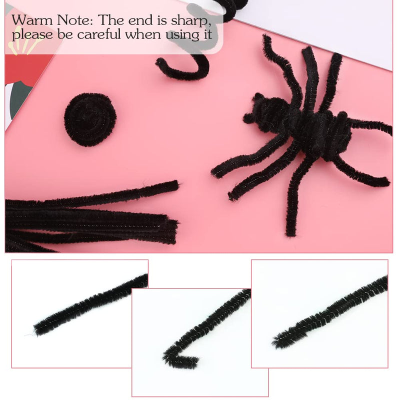 60 Pieces Black Pipe Cleaners,Craft Pipe Cleaners,Pipe Cleaners Chenille Stem,Pipe Cleaners Bulk,Art Pipe Cleaners for Creative Home Decoration Supplies Arts and Crafts Project 60pcs - NewNest Australia