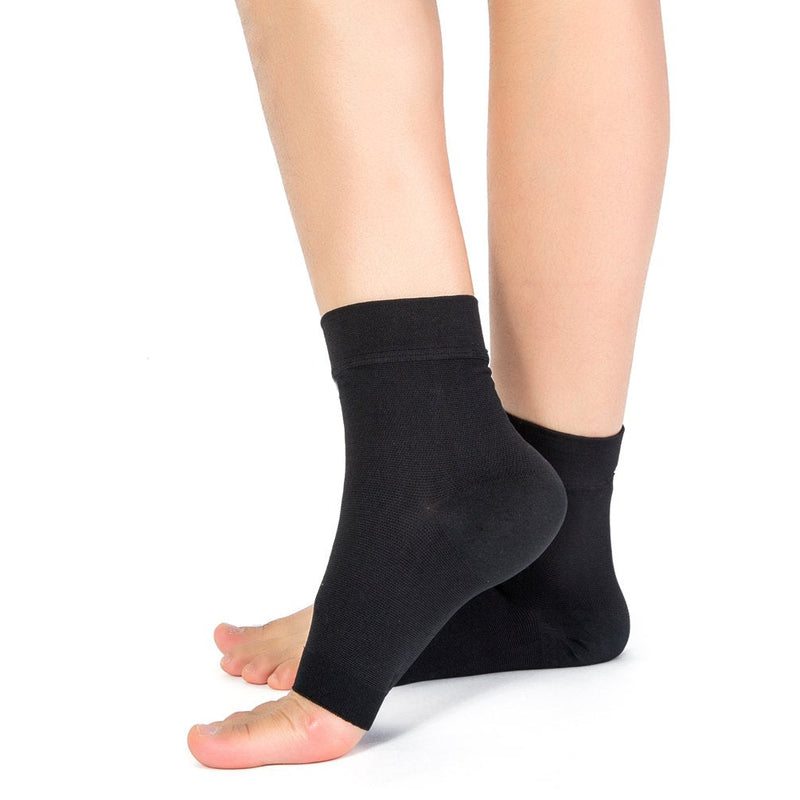 TOFLY® Plantar Fasciitis Socks for Women Men, Truly 20-30mmHg Compression Socks for Arch & Ankle Support, Foot Care Compression Sleeves for Injury Recovery, Eases Swelling, Pain Relief, 1 Pair S Black - NewNest Australia
