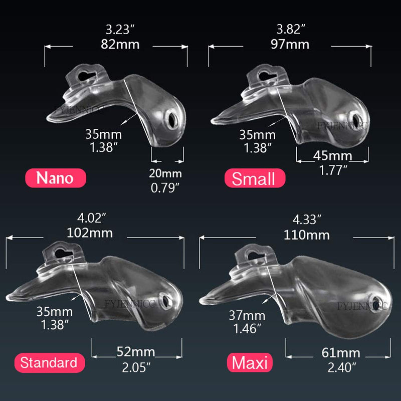 FYJENNICC Lightweight Premium Chastity Device Resin Male Briefs V3 Transparent (Maxi) Maxi - NewNest Australia
