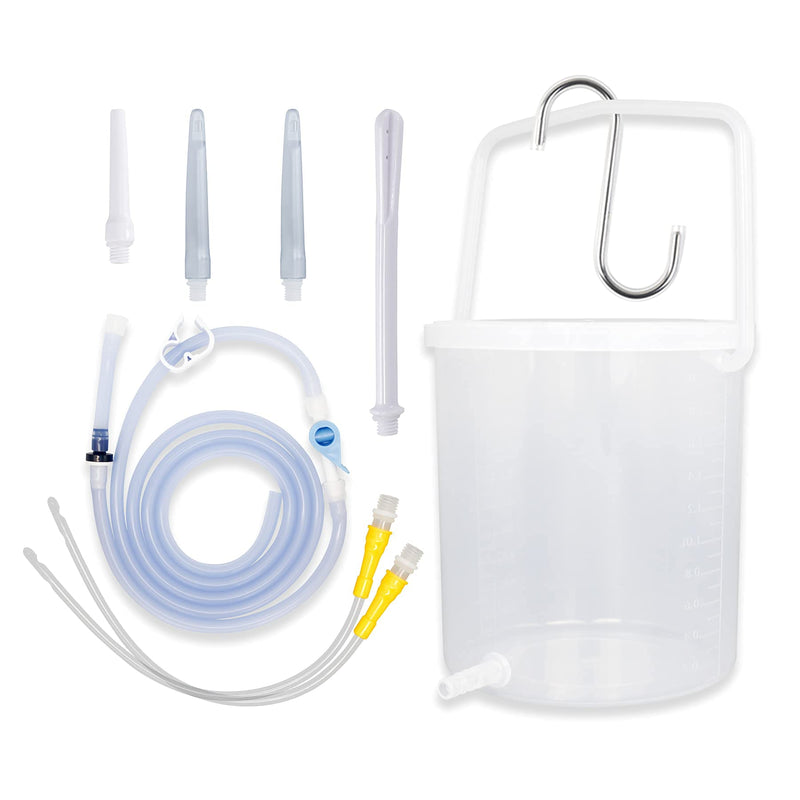 TopQuaFocus 2L Plastic Enema Bucket Kit Clear Reusable Colon Cleanse Leak-Proof Home Coffee Enema Kit Bucket for Men Women Colon Cleaning BPA Free, 6PCS Enemas Tips The Black - NewNest Australia