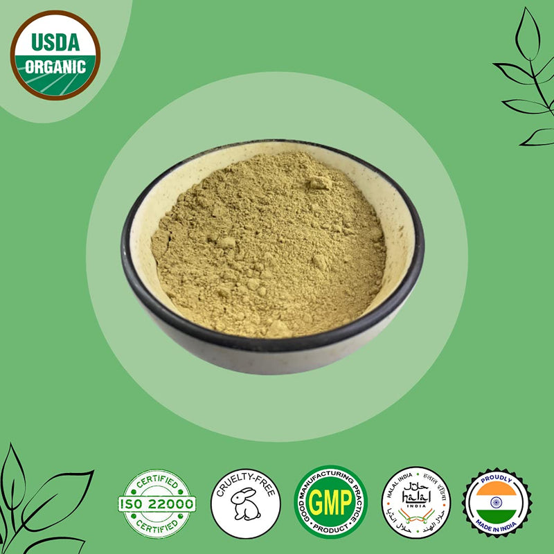 USDA Organic Brahmi Powder (Bacopa Monnieri) - 227 g / 8 OZ / 1/2 lb | Enhances Learning Capacity | Promotes Hair Growth - NewNest Australia