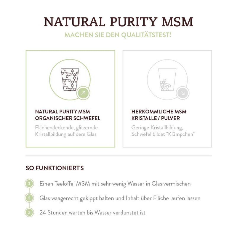MSM Organic Sulfur Crystals (99.9% Methylsulfonylmethane) Natural Purity - 453g pure crystal form - higher bioavailability and higher dosage than capsules and powder - NewNest Australia