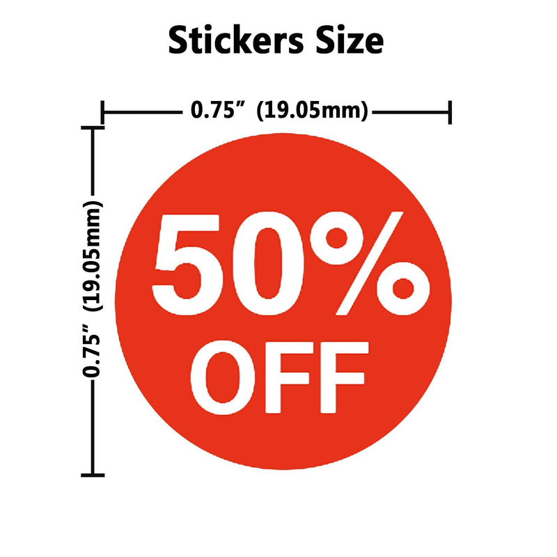 50 Percent Off Stickers,Price Stickers for Retail Store 3/4 Inch,1080 Adhesive Labels - NewNest Australia