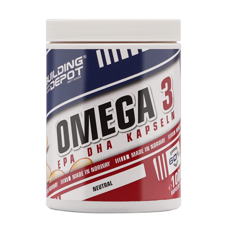 Bodybuilding Depot® - Omega 3 fish oil capsules, high dose with 500 mg fish oil per capsule, high quality with DHA and EPA, (400 capsules 60%) 400 capsules 60% - NewNest Australia
